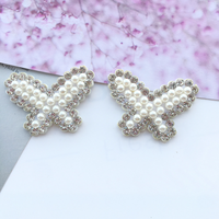 Brillant Strass Perle Amour Coeur Mickey Vêtements Accessoires DIY Décoration Non-tissé Perle À La Main Patch