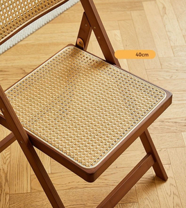 Silla de Comedor Plegable de Bambú con Respaldo, Diseño Nórdico y Moderno para el Hogar y la Comedor, Silla de Comedor de Madera Maciza L012 - Product Image 4