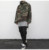 Veste camouflage avec capuche OEM marque privée pour hommes stock personnalisé livraison directe