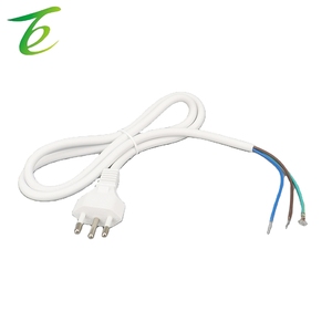 Kabel listrik steker Brasil persegi 0.75 tiga-inti ekor telanjang tembaga murni putih lurus tiga steker Brasil - Product Image 4