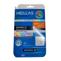 Étiquettes holographiques pour flacons de 3 ml, lot de deux, personnalisées, imprimées, en papier adhésif, avec plateau en plastique pour les soins de la peau et les cosmétiques