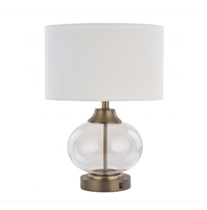 Lámpara de Escritorio de Tubo Cruzado con Acabado Bronce Cepillado Iron Light, con Base con Puerto de Alimentación USB para Sala de Lectura, Habitación de Huéspedes, Hotel - Product Image 4