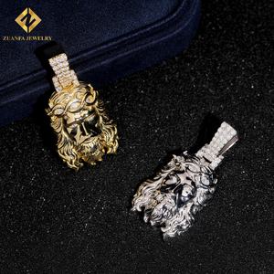 Yeni ürün moda VVS1 Moissanite kolye erkekler kolye 925 gümüş kolye buz Out GRA GRA ile elmas Tester geçmek - Product Image 6