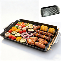 Panier de barbecue perforé antiadhésif robuste et antirouille avec poignées solides