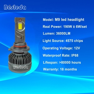 2024 actualizado 200Watt40000LM M9 Led Autos lámpara 12V 24V H4 Led H7 9005 9006 H11 bombilla Led para coche - Product Image 5
