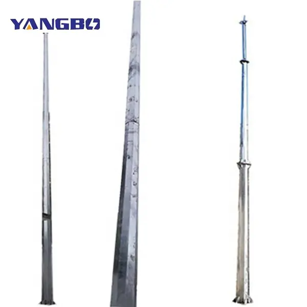 Hot selling high quality and low price 25m circular independent steel lightning pole