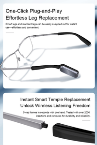 Occhiali Smart AI BT Open <span class=keywords><strong>Air</strong></span> con Assistente di Traduzione AI, Aste Rimovibili, Plug and Play, Compatibili con Lenti da Vista, <span class=keywords><strong>Ultra</strong></span> Leggeri - Product Image 5
