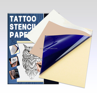 Paket Kertas Stencil Tato untuk Seniman Tato Profesional, Lembar Transfer Termal untuk Penempatan Desain Kulit yang Akurat
