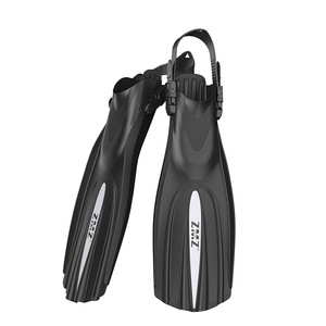 Palmes de plongée professionnelle Guoyang, plongée en apnée, plongée sous-marine, réglables, haute élasticité, matériau d'ingénierie, noir/blanc, équipement de pied - Product Image 6