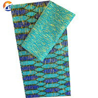 Kain Batik Organza Katun 100% African Super Kent Gold - Benang Tenun Carded Gaya Polos untuk Anak Perempuan & Laki-laki