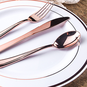 <span class=keywords><strong>Vaisselle</strong></span> <span class=keywords><strong>jetable</strong></span> or/argent/or <span class=keywords><strong>Rose</strong></span>, décoration de table <span class=keywords><strong>jetable</strong></span> pour fête d'<span class=keywords><strong>anniversaire</strong></span> et de mariage, couleur personnalisée - Product Image 2