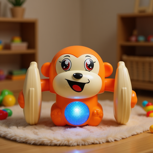 Giocattolo musicale a forma di scimmia con luci per neonati da 0 a 24 mesi, giocattolo unisex in plastica - Product Image 2