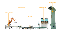 Machine d'emballage et de dosage semi-automatique pneumatique à double station pour ensilage, haute efficacité, 10-50 kg