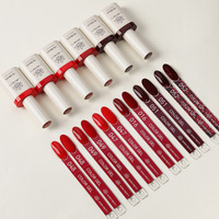 BORN PRETTY PRO – Lot de 6 vernis gel haute pigmentation, résine naturelle, sans HEMA ni TPO, couleurs rouges et bruns automnaux, vernis à ongles en gel