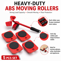 5 pièces Outils de manutention manuels pour meubles et objets lourds, Base à poulie, Boîte de transport pour gros articles, Économie de travail, Personnalisable OEM