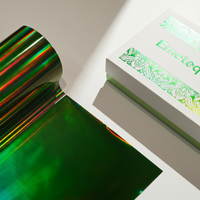 Film de lamination holographique 3D à écriture directe, effet feuille d'argent métallique, lavable, rouleau de feuille de marquage à chaud pour papier