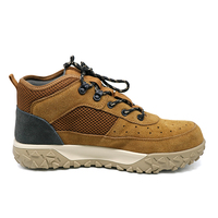 Chaussures de sécurité unisexes MaxiTough en daim mi-montantes, anti-écrasement, avec embout en acier, antidérapantes, pour la protection en milieu forestier et la soudure