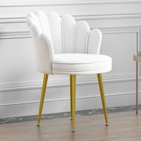 Chaise de salle à manger en velours nordique moderne de luxe, design de meubles de chambre, pieds en métal, chaise de maquillage