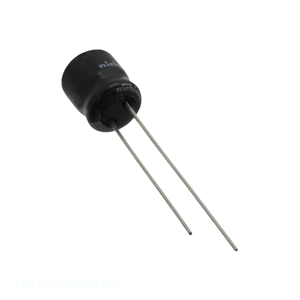 Condensador de Aluminio de 100 uF, 20%, 6.3V, Radial, de Orificio Pasante, Canal del Fabricante UST0J101MDD - Product Image 1