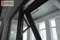 Fenêtres en aluminium à double vitrage sur mesure de qualité professionnelle, conformes aux normes australiennes, à ouverture verticale, auvent métallique pour les maisons