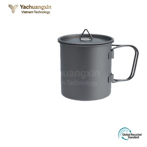 Portable Lightweight Outdoor Non-Stick Titanium Soup Pot for 1-2 People Gas Induction Compatible Pot Cover for Picnic <b>Cookware</b> - Product Image 2