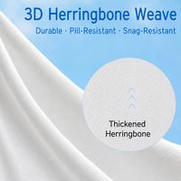 Ensemble de serviettes jetables 100% viscose coton, tissage chevron 80 g/m², serviette de bain 70x140 cm, serviette de toilette 30x70 cm, douces et respectueuses de la peau