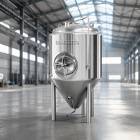 Cuve de Fermentation Industrielle en Acier Inoxydable 3000L pour Bière et Vin, avec Chemise de Refroidissement, Réservoir sous Pression, Pompe PLC, Haute Productivité