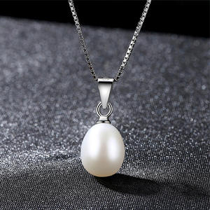 OAHLAN Wholesale New Design Fashion Vintage Sterling Silver 925 Freshwater <strong>Pearl</strong> <strong>Pendant</strong> <strong>Necklace</strong> for Women Simple Fine Jewelry - Product Image 6