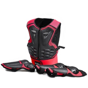 Équipement <span class=keywords><strong>de</strong></span> protection pour moto unisexe pour enfants, combinaison <span class=keywords><strong>de</strong></span> moto en coton, protections pour les genoux et les coudes, respirant, anti-chute - Product Image 3