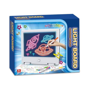 Papan lukis bercahaya multifungsi, papan nyala pendidikan anak-anak untuk gambar ajaib dikemas dalam kotak mainan 2025 - Product Image 5