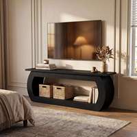 Meuble TV moderne de 63 pouces pour téléviseurs jusqu'à 64 pouces, console multimédia pour salon avec rangement pour appartement