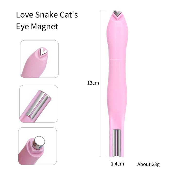 Detachable love snake pattern magnet#pink