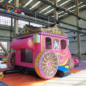 WINSUN Casa Gorila Cama Rebotar Sophia Rebotando 10 'x 10' Inflable Casa Rebotante Princesa Carruaje Castillo - Product Image 4