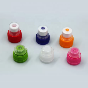 Haute qualité 28mm 30mm 38mm bouchons de bouteilles en plastique personnalisés bouteille d'eau de sport bouchons <span class=keywords><strong>push</strong></span>-<span class=keywords><strong>pull</strong></span> 1810/1881 avec anneau antivol - Product Image 6