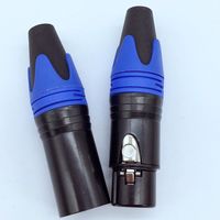 Connecteur femelle Karnon à trois broches filetées en cuivre - Prise XLR pour microphone et haut-parleur