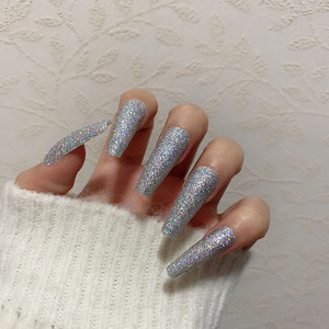 <span class=keywords><strong>Uñas</strong></span> artificiales de Ballet cegbling, <span class=keywords><strong>Color</strong></span> puro, largas, postizas, para Nail Art, venta al por mayor, 24 Uds. - Product Image 2
