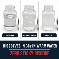 Étiquettes thermiques dissolvables durables zéro déchet 2020 mm 1000 pièces/rouleau autocollants auto-adhésifs solubles dans l'eau