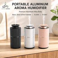 Diffuseur d'arômes portable en métal sans eau pour voiture avec télécommande, alimentation USB, garantie 1 an pour voiture, hôtel, maison
