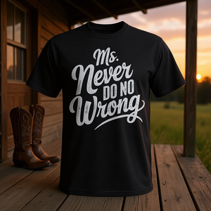 Camiseta para mujer Ms Never Do No Wrong Country Western - Product Image 3