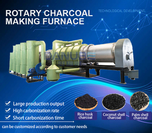 Grupo DANUBE 100 kg/h ~ 5 T/h Horno de carbonización de biomasa Máquina continua de fabricación de biochar de cáscara de coco - Product Image 2
