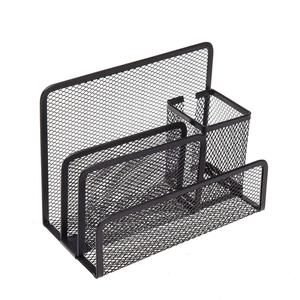 École fourniture de bureau adapté aux besoins du client paquet noir en métal de grillage de fer 4 slots table de bureau - Product Image 1