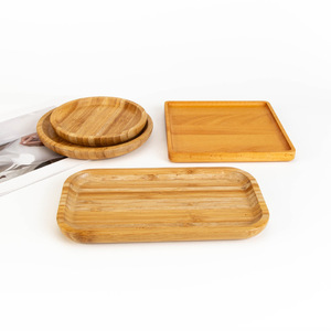 Plateaux de service en bambou et bois, rectangulaires, en bois massif, écologiques, pour usage résidentiel - Product Image 2