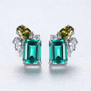 CZCITY מעצב Stud עגילים לנשים תכשיטי עגילים באיכות גבוהה מעשה ידי אדם חן עגיל - Product Image 4