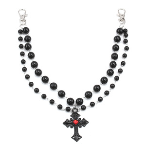 <b>Cross</b> Pendant Double Layered Pants <b>Chain</b> Imitation Pearl Unisex Waist <b>Chain</b> Halloween Fashion Jewelry - Product Image 5