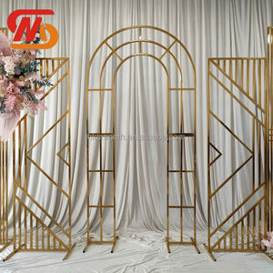 SMOOTH <b>Wedding</b> Accessories Background <b>Frame</b> Gold Stainless Steel <b>Wedding</b> Backdrop <b>Frame</b> Geometric Shape - Product Image 1