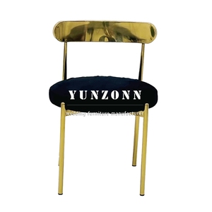 Precio al por mayor de alta calidad de la boda de oro usado asiento redondo de acero inoxidable sillas de comedor para alquiler - Product Image 4