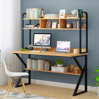 Bureau en bois, table d'étude avec étagère, bibliothèque pour étudiants, table à plusieurs niveaux, acier, vente chaude, mobilier de bureau moderne