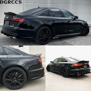 DGRCCS for A6 C7 Sedan PSM Style Carbon Fiber Rear Spoiler Trunk Wing 2012-2015 Polished Tape Installation - Product Image 2