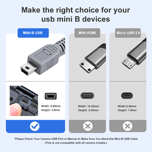 <strong>USB</strong>-C <strong>Mini</strong> <strong>USB</strong> Cable Braided Durable <strong>Mini</strong>-B 5-<strong>Pin</strong> Type-C Data Charging Cord Pure Copper Conductor for Computer for Controller - Product Image 3