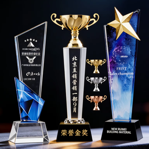 Trofi Penghargaan Kristal Logam Berlapis Emas Desain Baru <span class=keywords><strong>2026</strong></span> dengan Tema Karakter TV & Film Bentuk Satu Sisi - Product Image 1